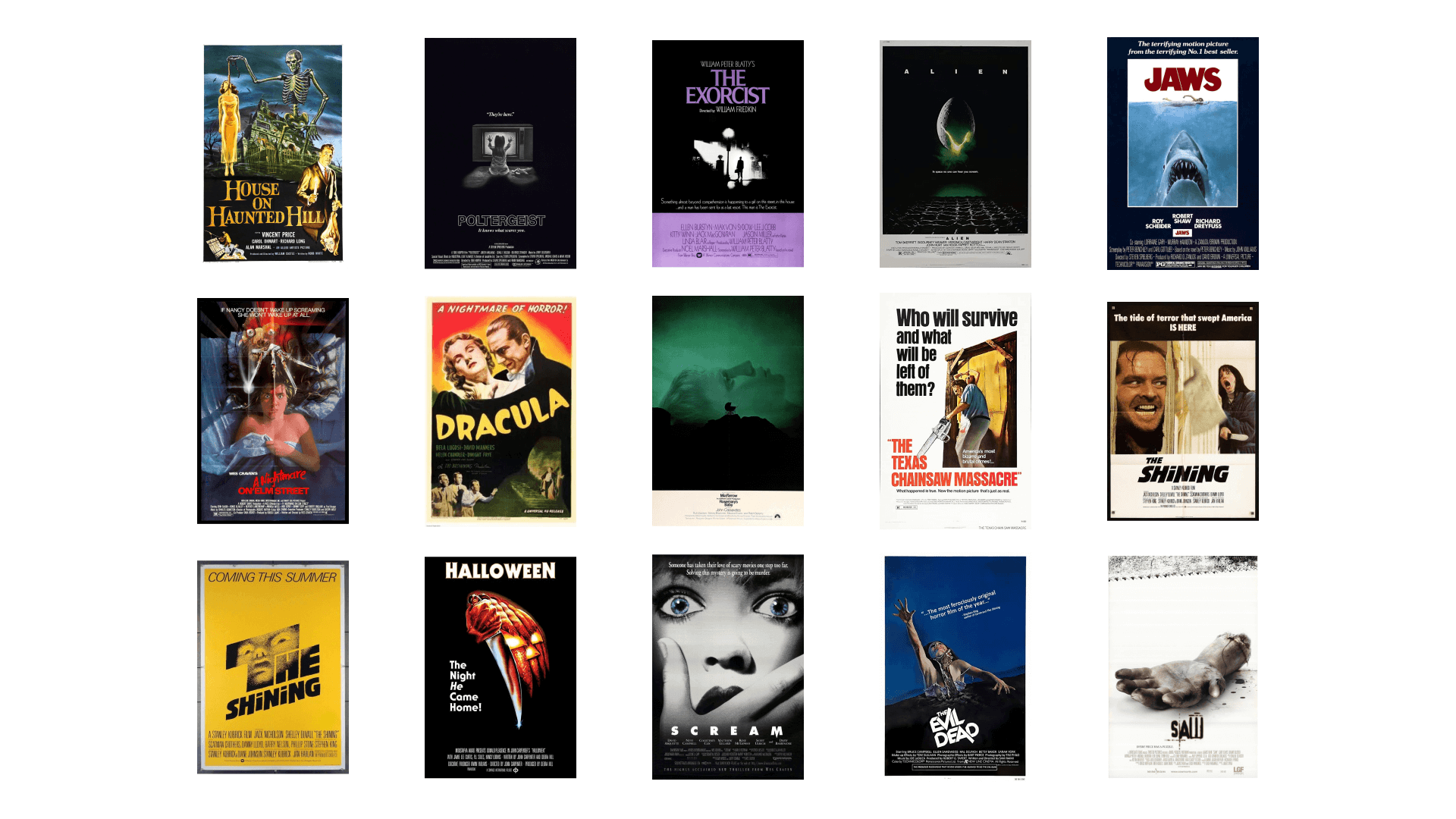 Cele mai înspăimântătoare 14 postere de filme de groază