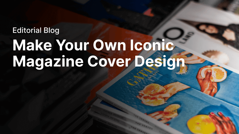 Lav dit eget ikoniske design til et magasinomslag